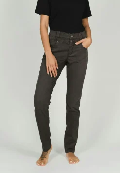 Jeans Skinny Button mit Coloured Denim