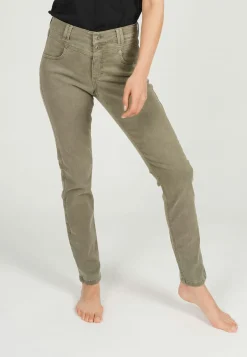 Jeans Skinny Button mit Coloured Denim
