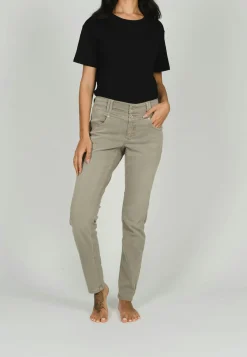 Jeans Skinny Button mit Coloured Denim