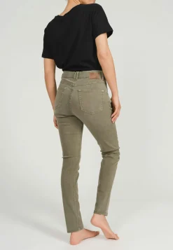 Jeans Skinny Button mit Coloured Denim