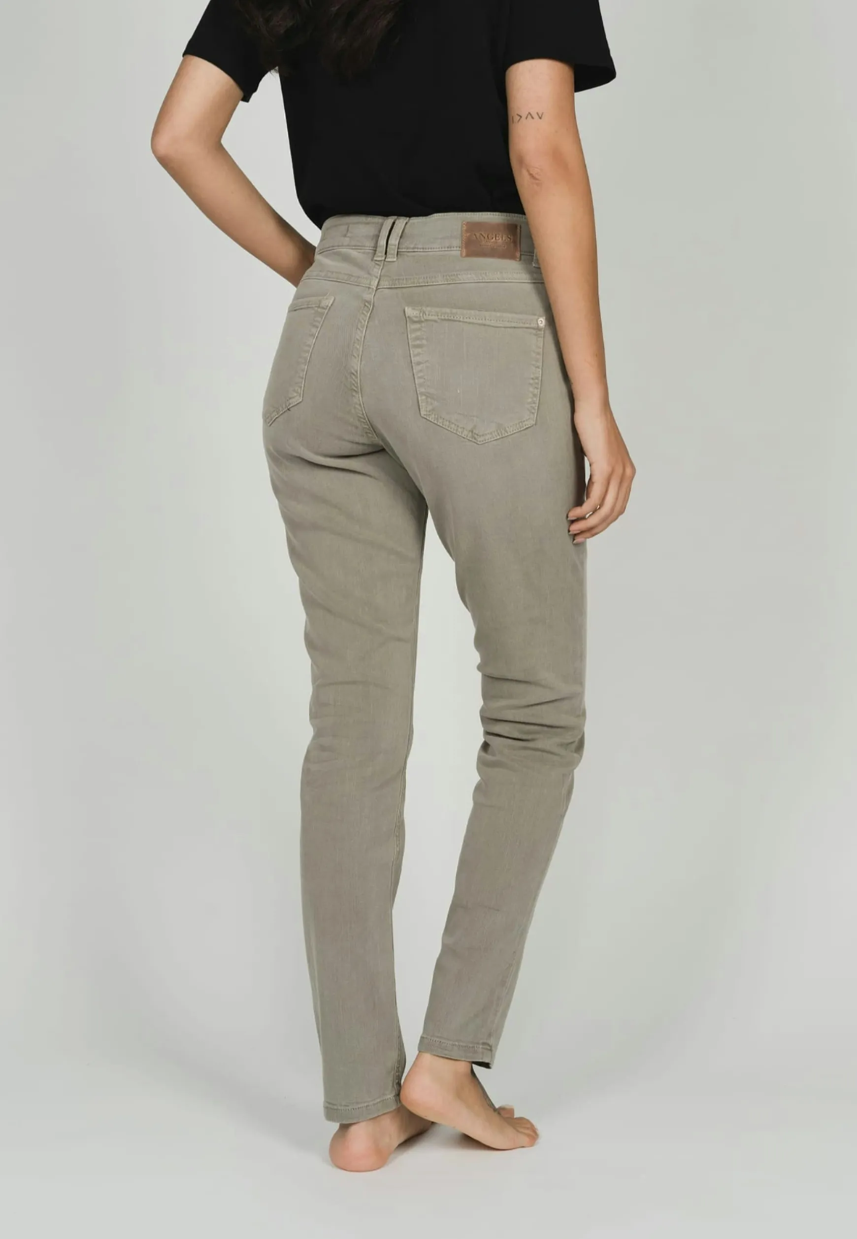 Jeans Skinny Button mit Coloured Denim