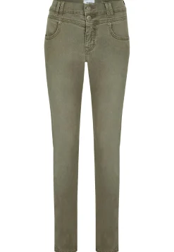 Jeans Skinny Button mit Coloured Denim
