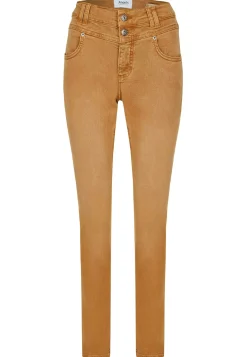 Jeans Skinny Button mit Coloured Denim