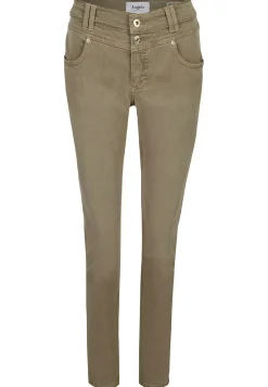 Jeans Skinny Button mit Coloured Denim