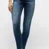 Jeans Skinny Destroy Glam mit Ziersteinen