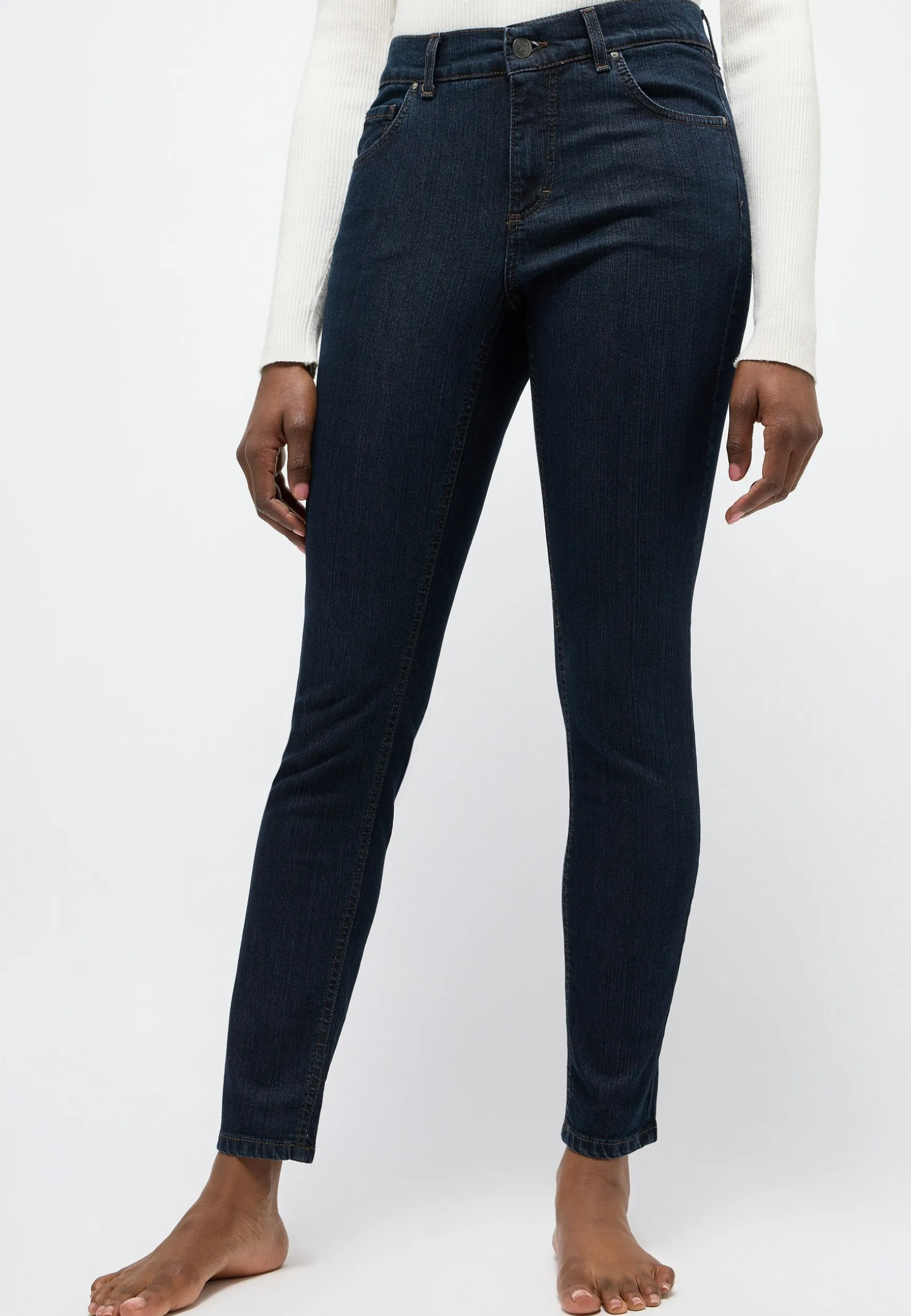 Jeans Skinny mit sportivem Denim