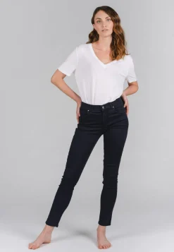 Jeans Skinny mit unifarbenem Design