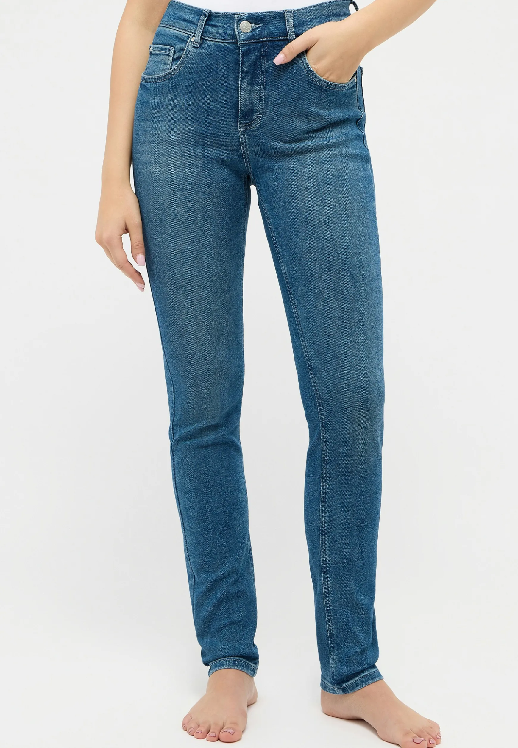 Jeans Skinny mit Used-Waschung