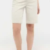 Jeans Wide Leg Short mit Streifen