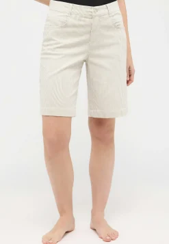 Jeans Wide Leg Short mit Streifen