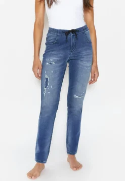Joggpants Louisa Active mit unifarbenem Stoff