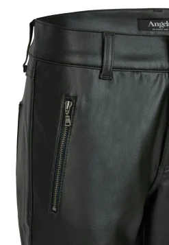 Lederimitathose Skinny Pocket Zip in Uni-Design