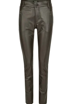 Lederimitathose Skinny Pocket Zip in Uni-Design