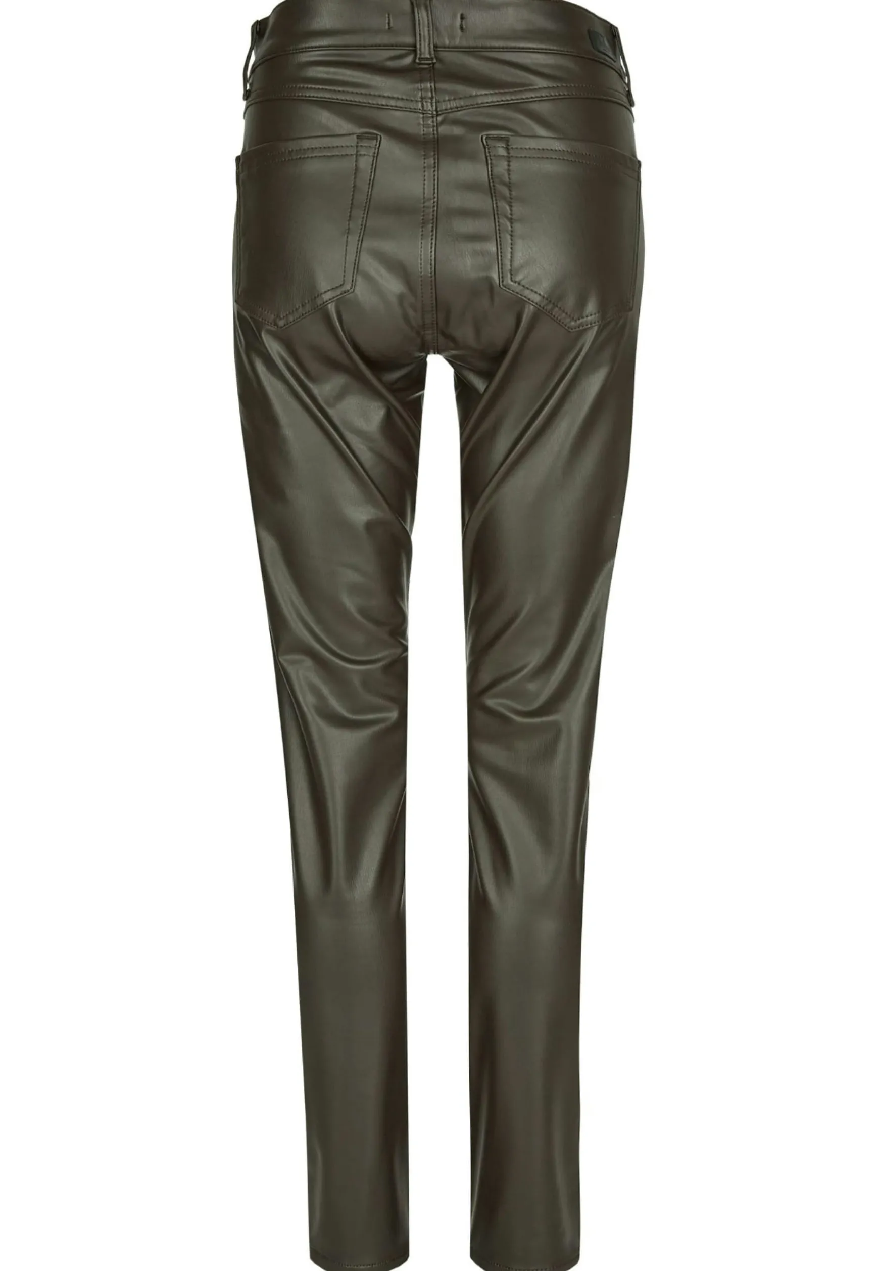 Lederimitathose Skinny Pocket Zip in Uni-Design