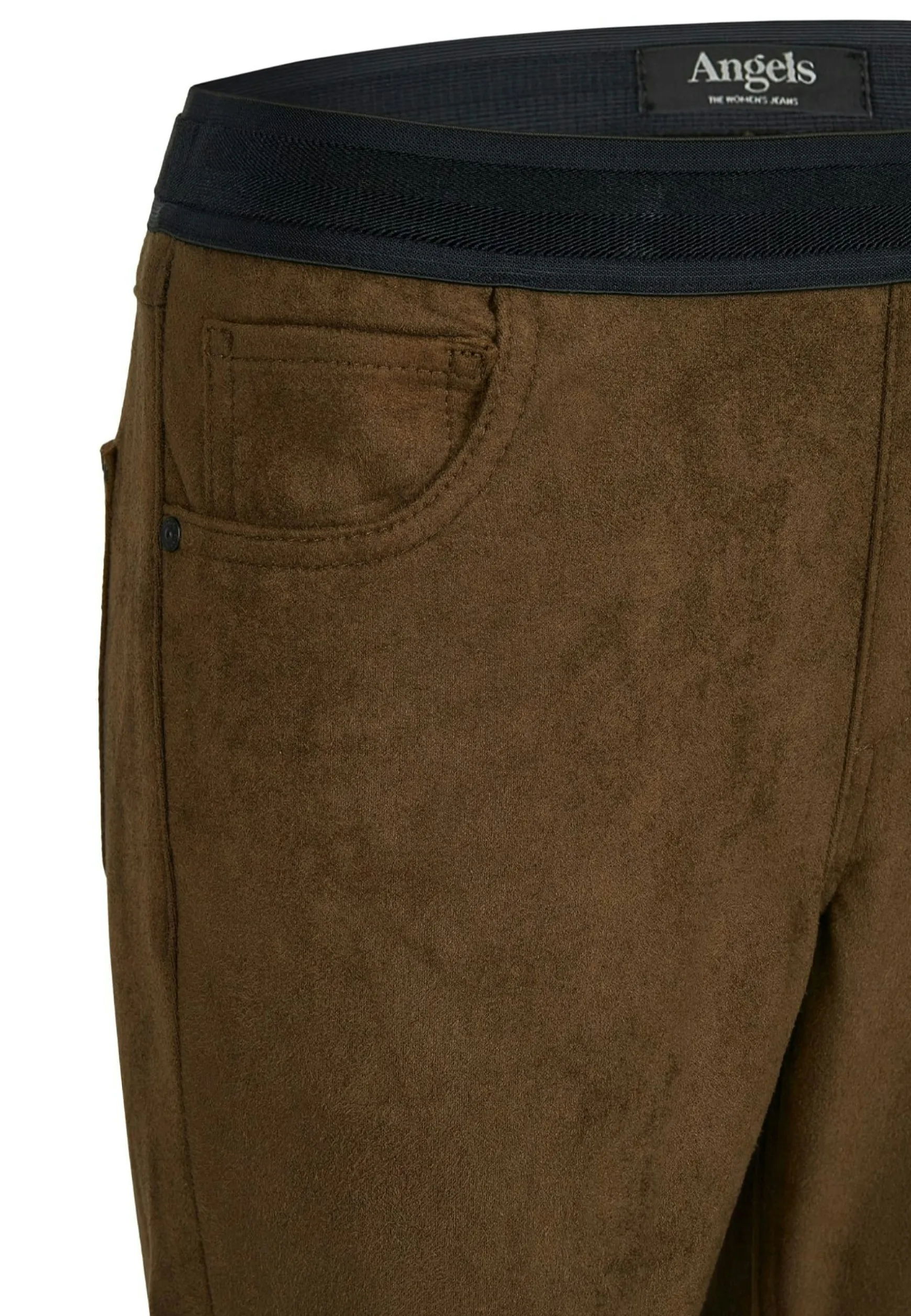 Lederimitathose Skinny Shape Seam mit Ziernu00c3u00a4hten