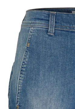 Mom-Jeans Alma Crop mit Logo-Applikation