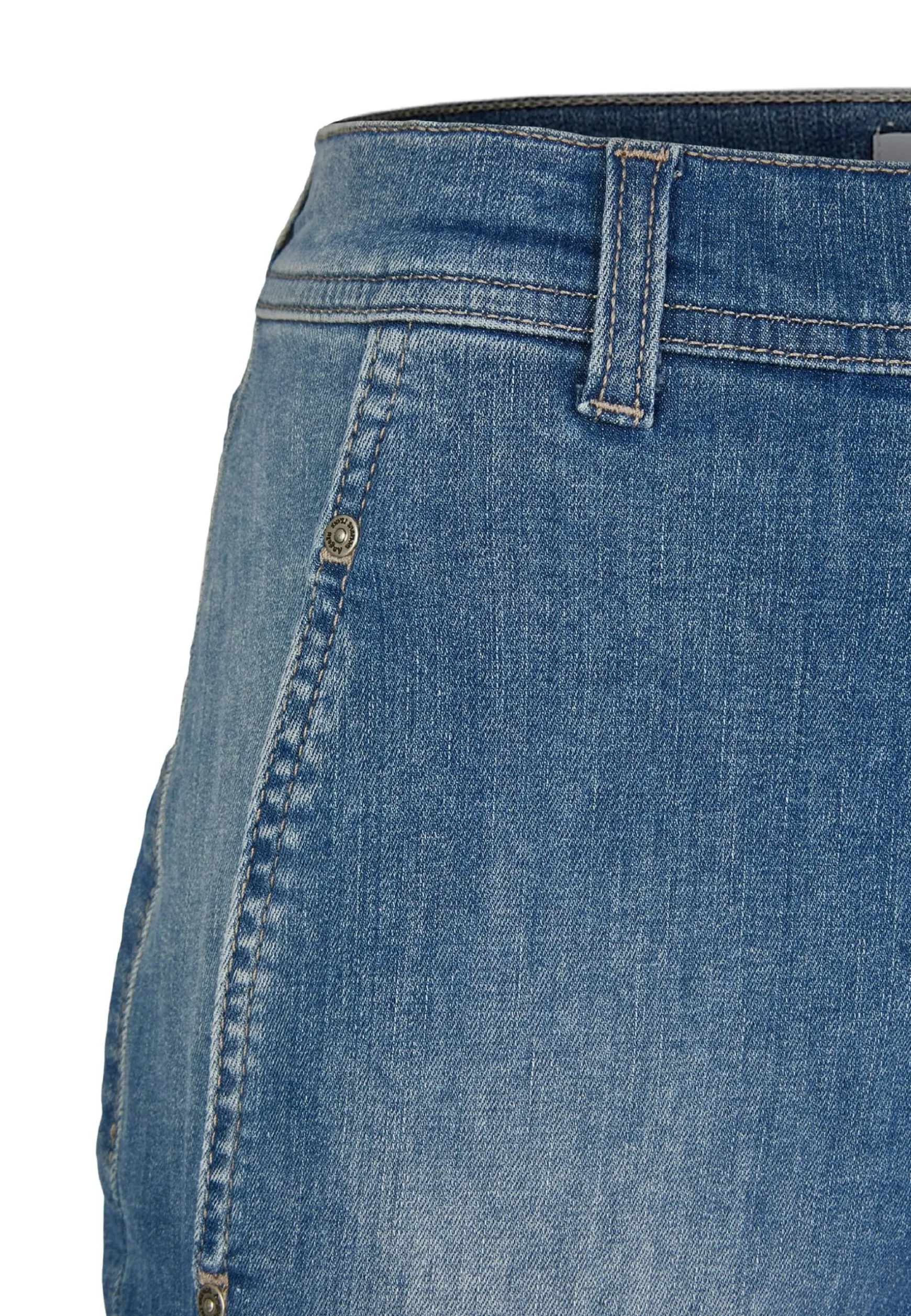 Mom-Jeans Alma Crop mit Logo-Applikation