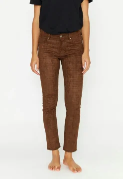 Skinny-fit-Jeans Skinny mit kariertem Allover-Muster