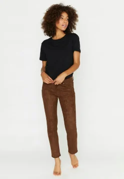 Skinny-fit-Jeans Skinny mit kariertem Allover-Muster