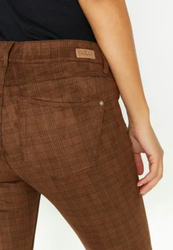 Skinny-fit-Jeans Skinny mit kariertem Allover-Muster